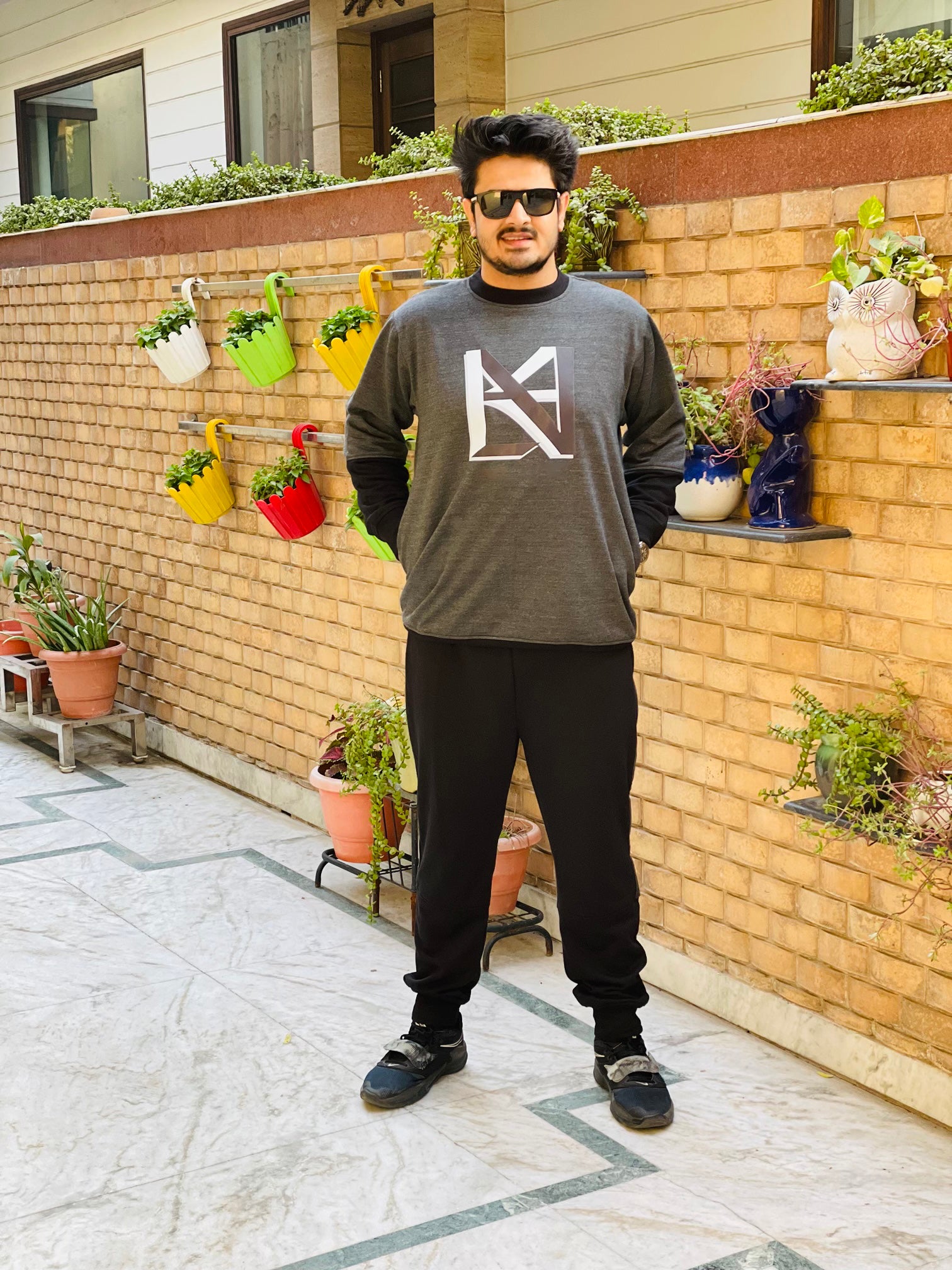 Menswear Black & Grey LC Signature Track Suit