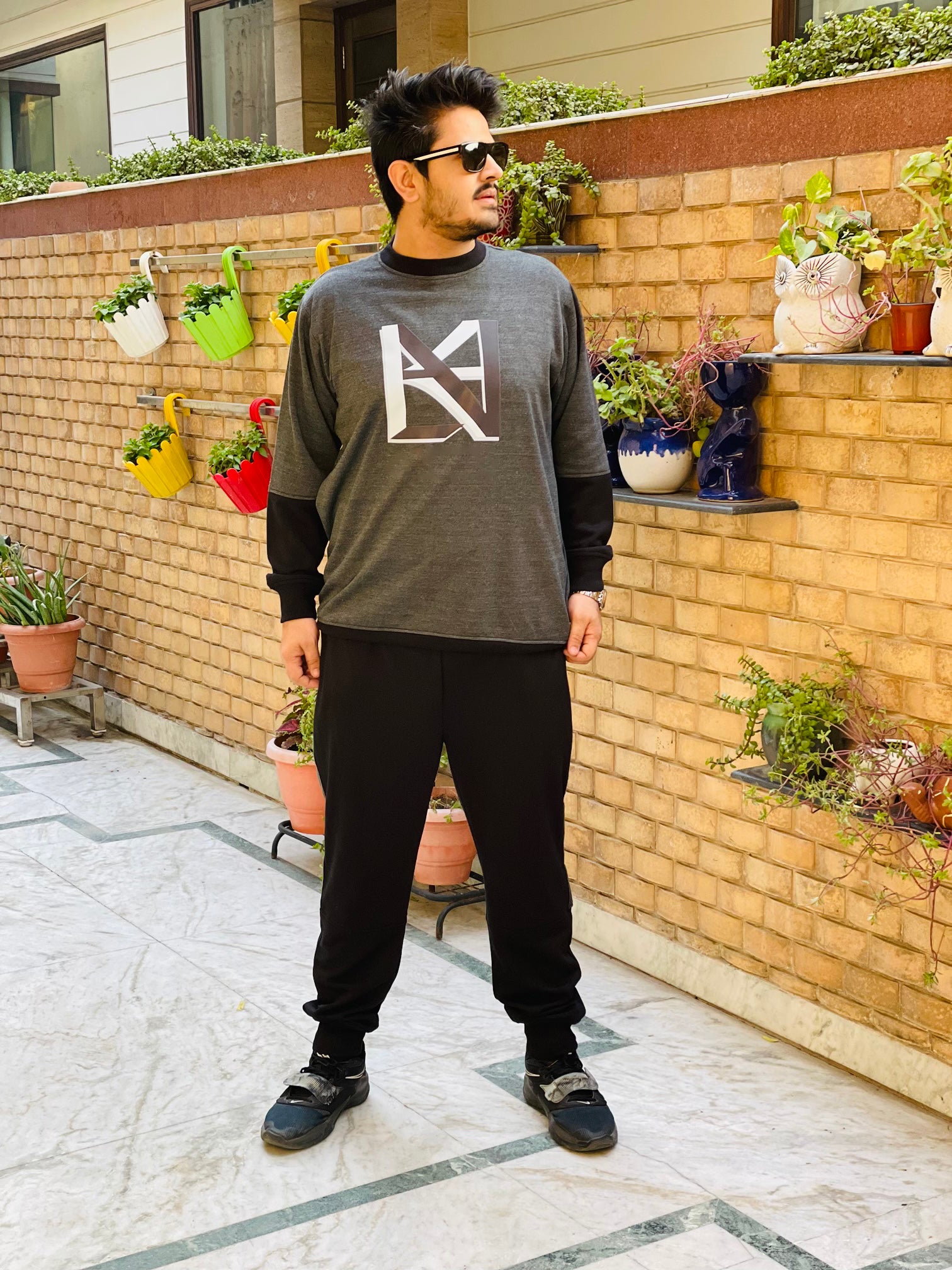 Menswear Black & Grey LC Signature Track Suit