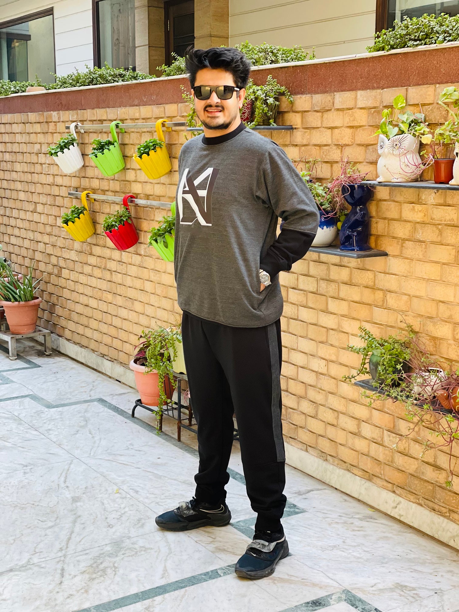 Menswear Black & Grey LC Signature Track Suit