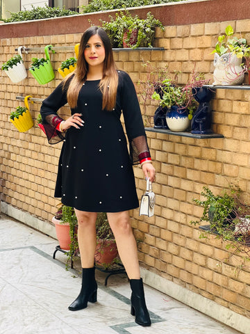 Monochrome Pearl Dress