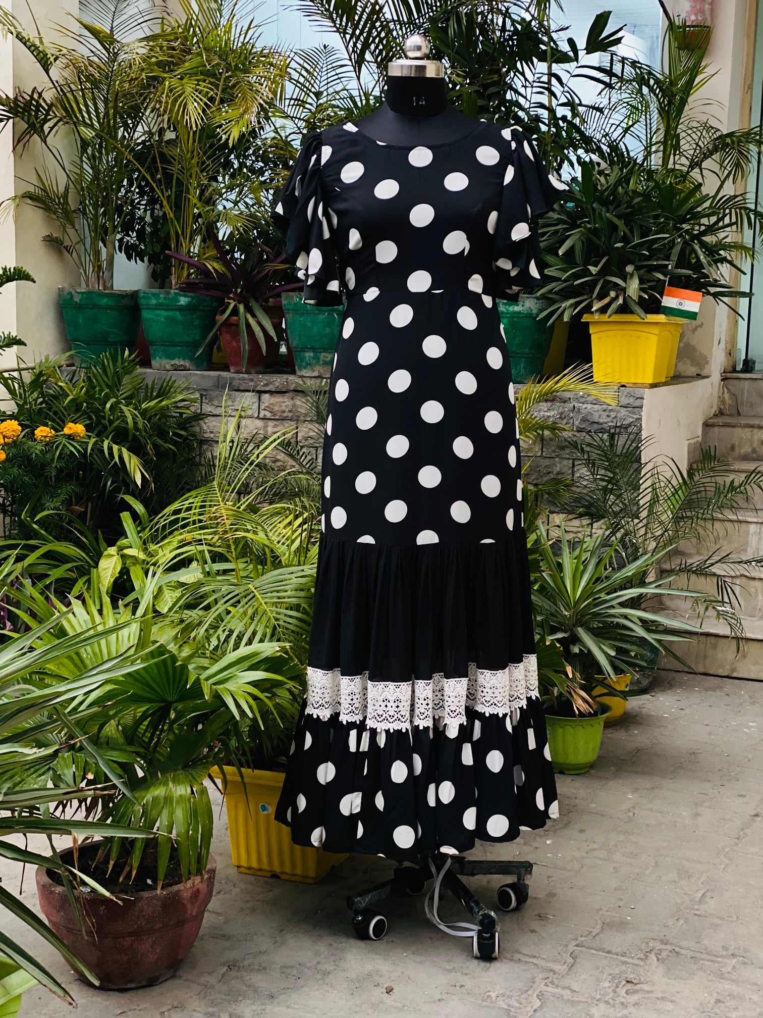 B/W Polka Dot Maxi