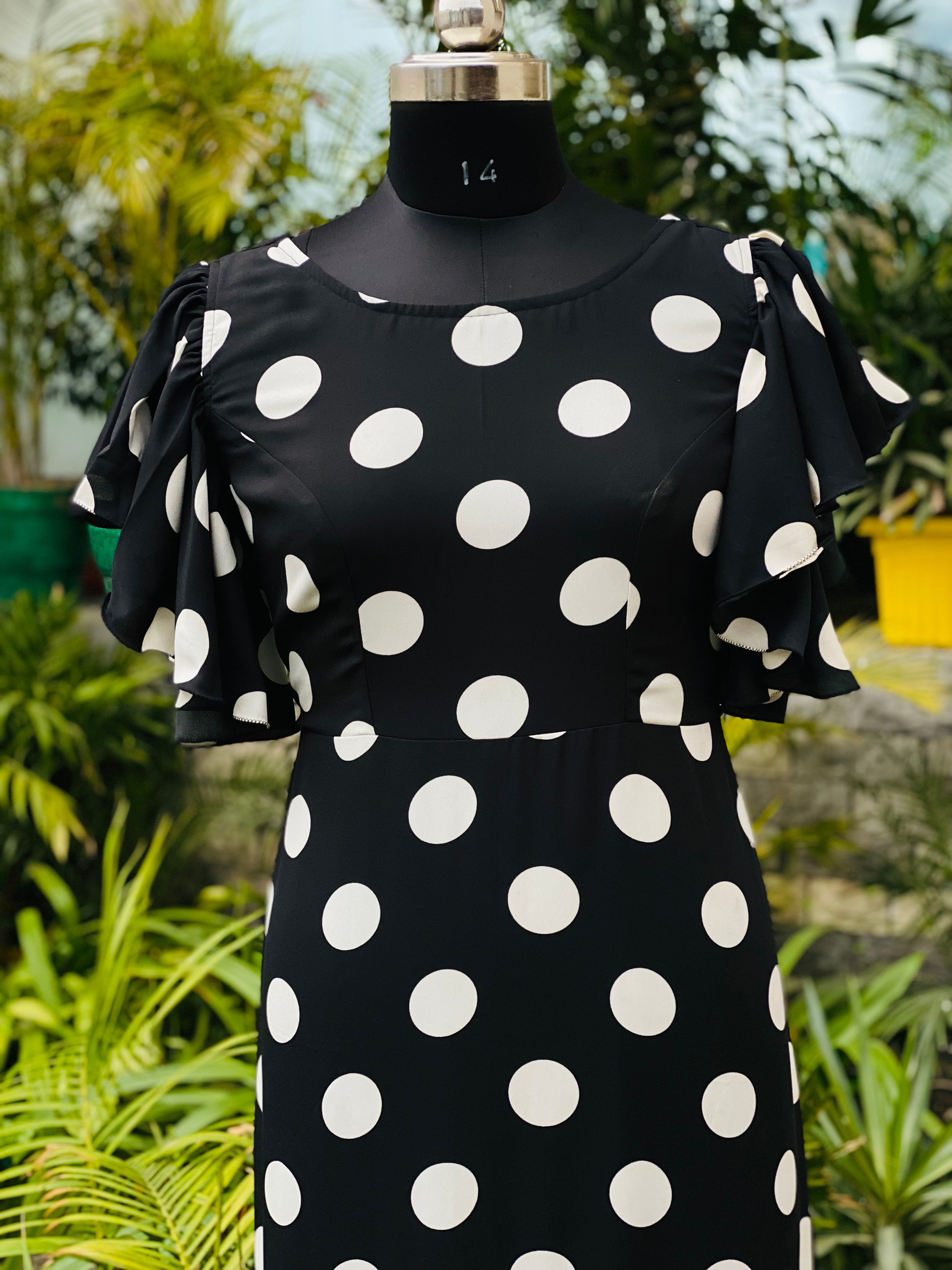 B/W Polka Dot Maxi