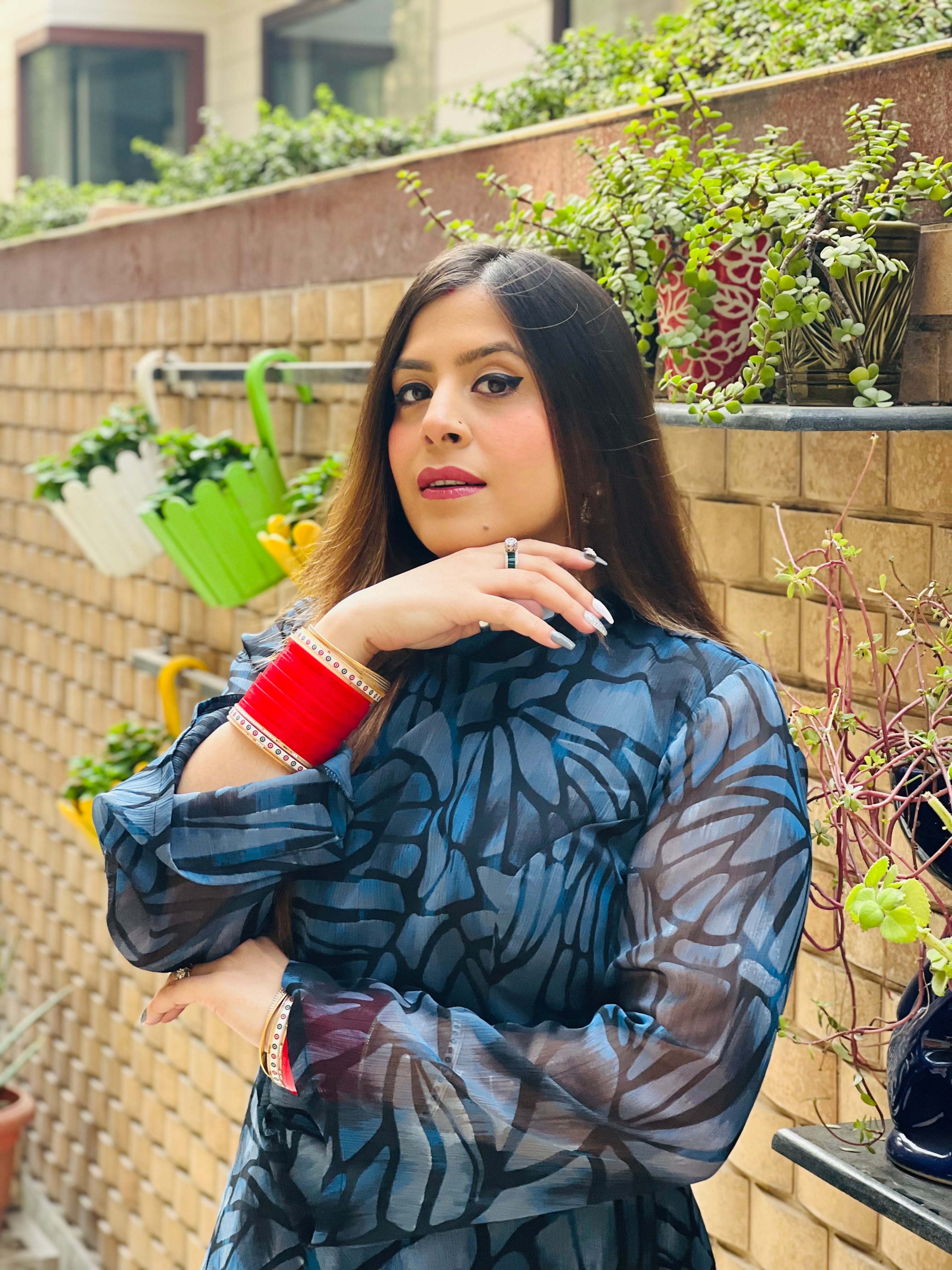 Navy Blue Fish Fin Dress