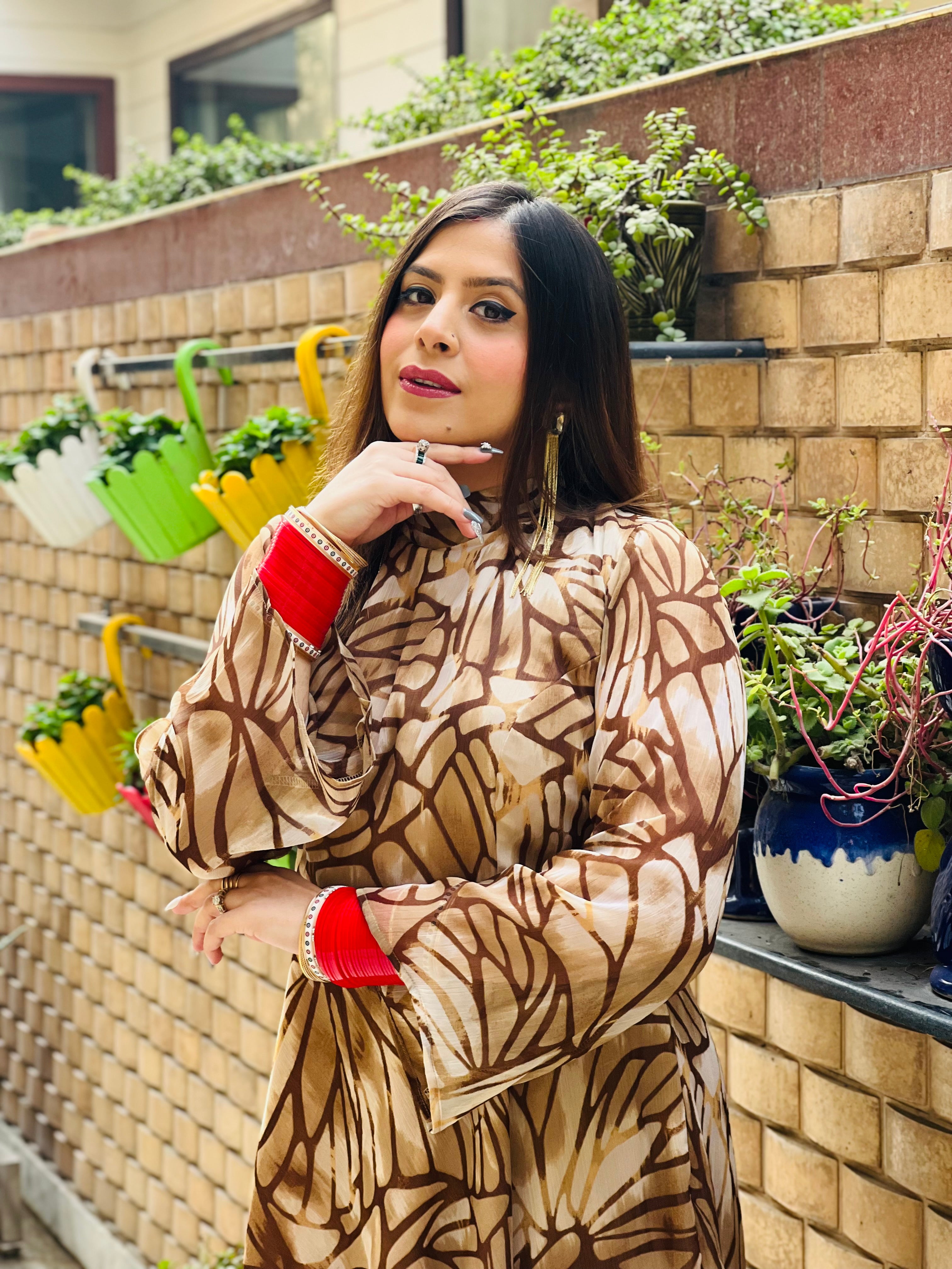 Beige Fish Fin Dress