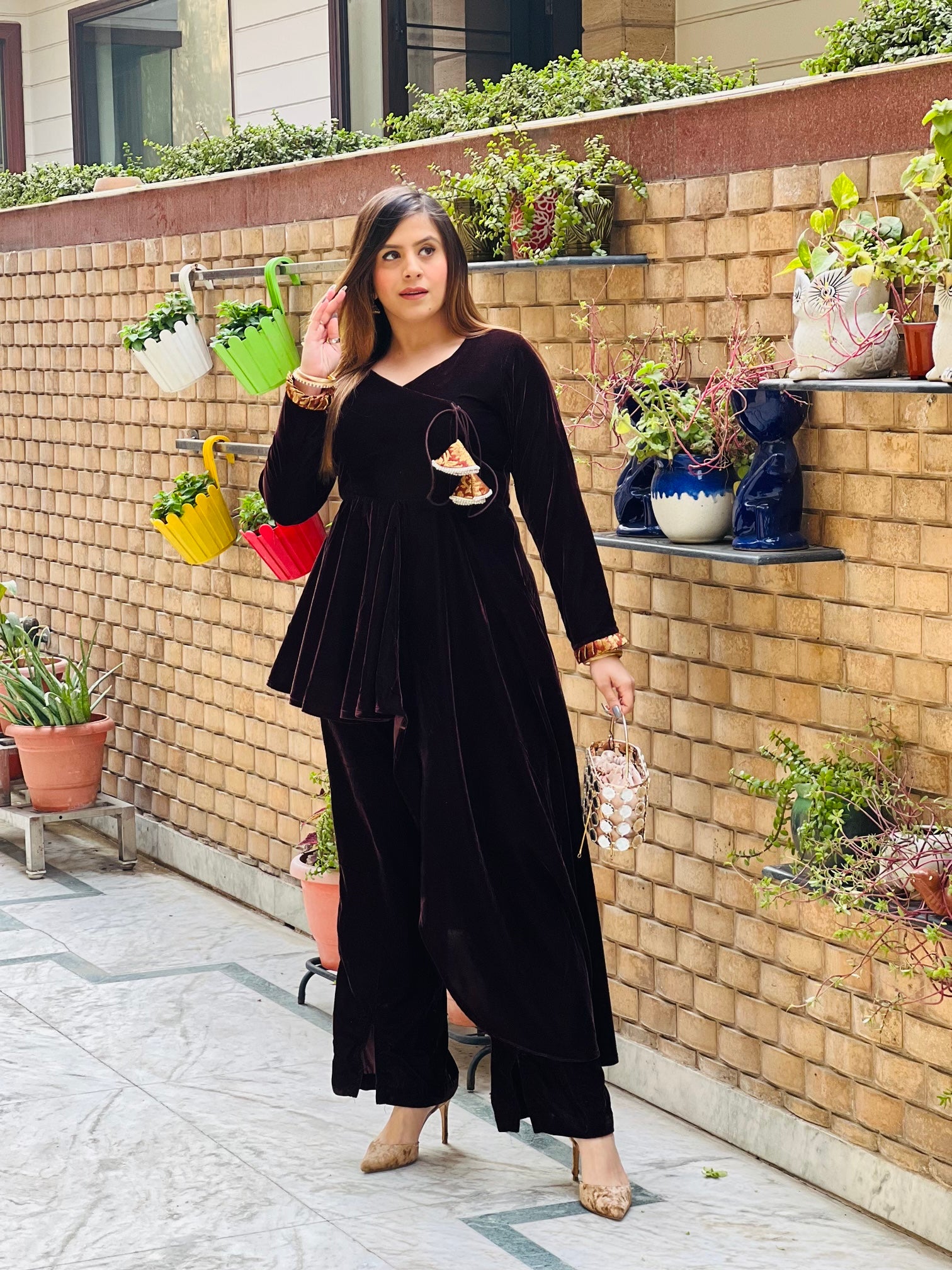 HIgh Low Angrakha Co-Ord