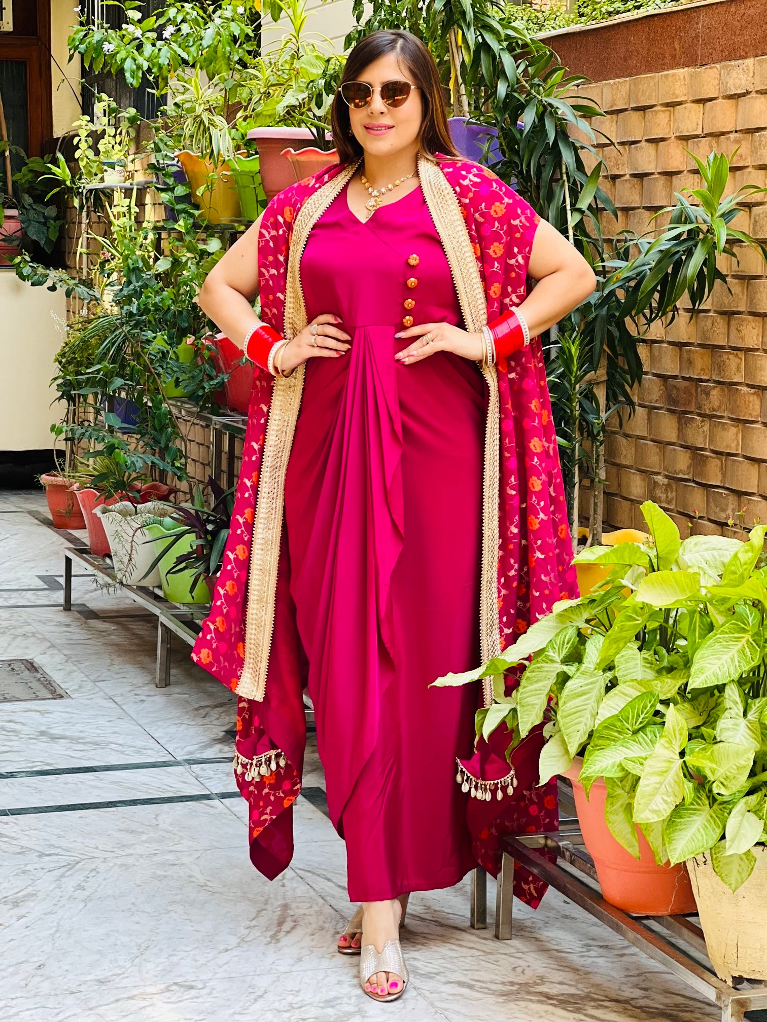 Wine Drape with Cape