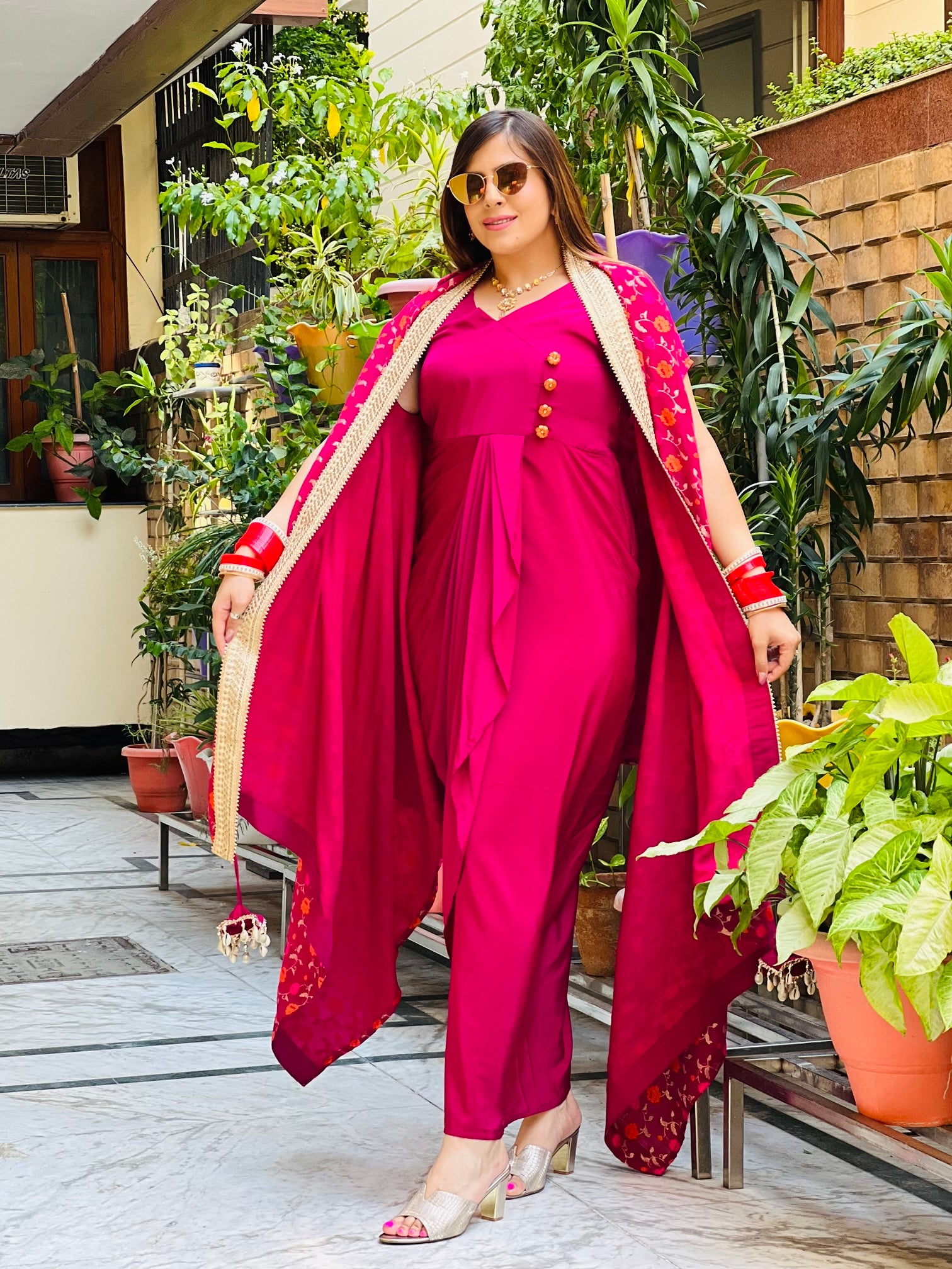 Wine Drape with Cape