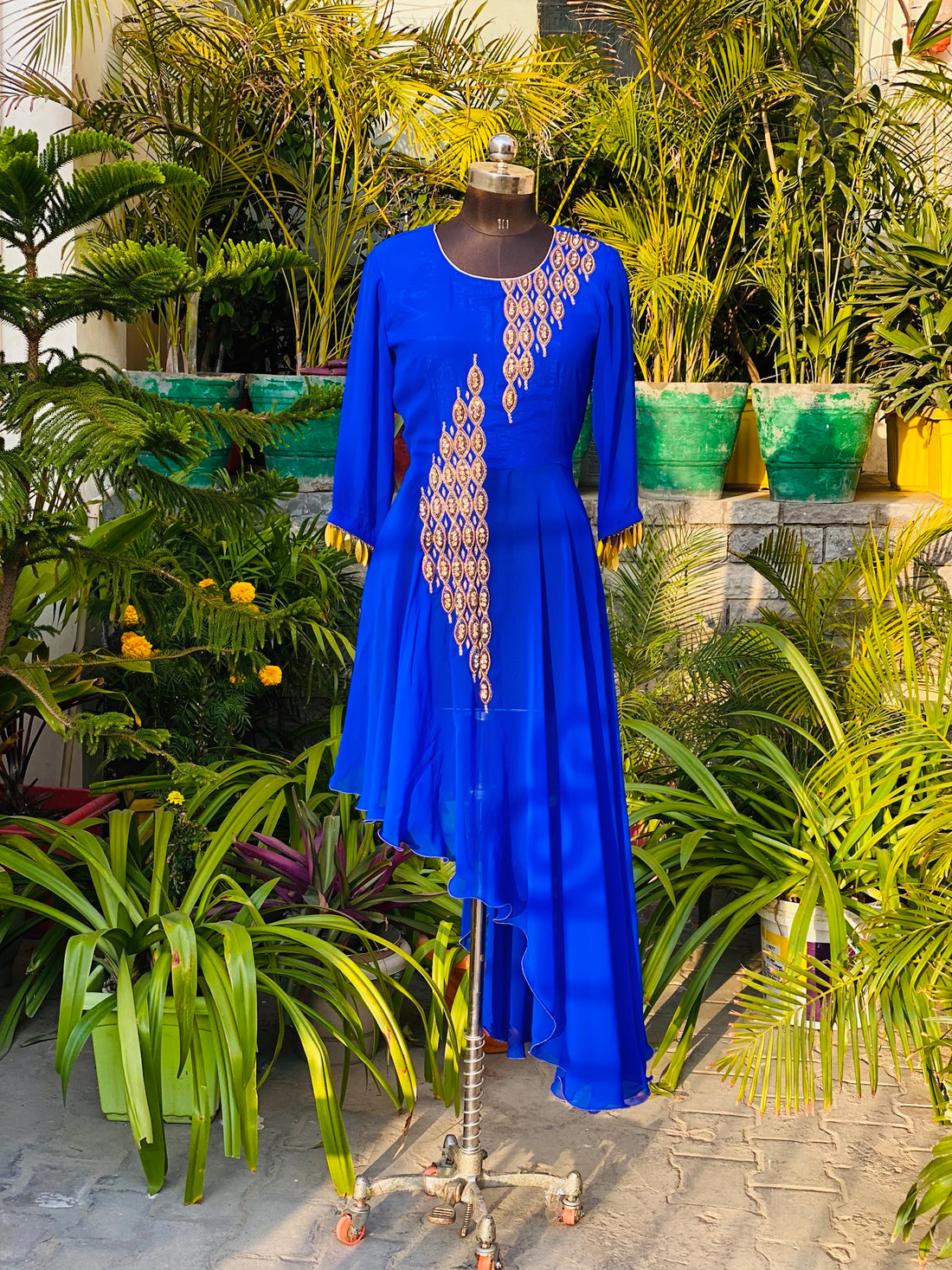 Royal Blue Embroidered Suit