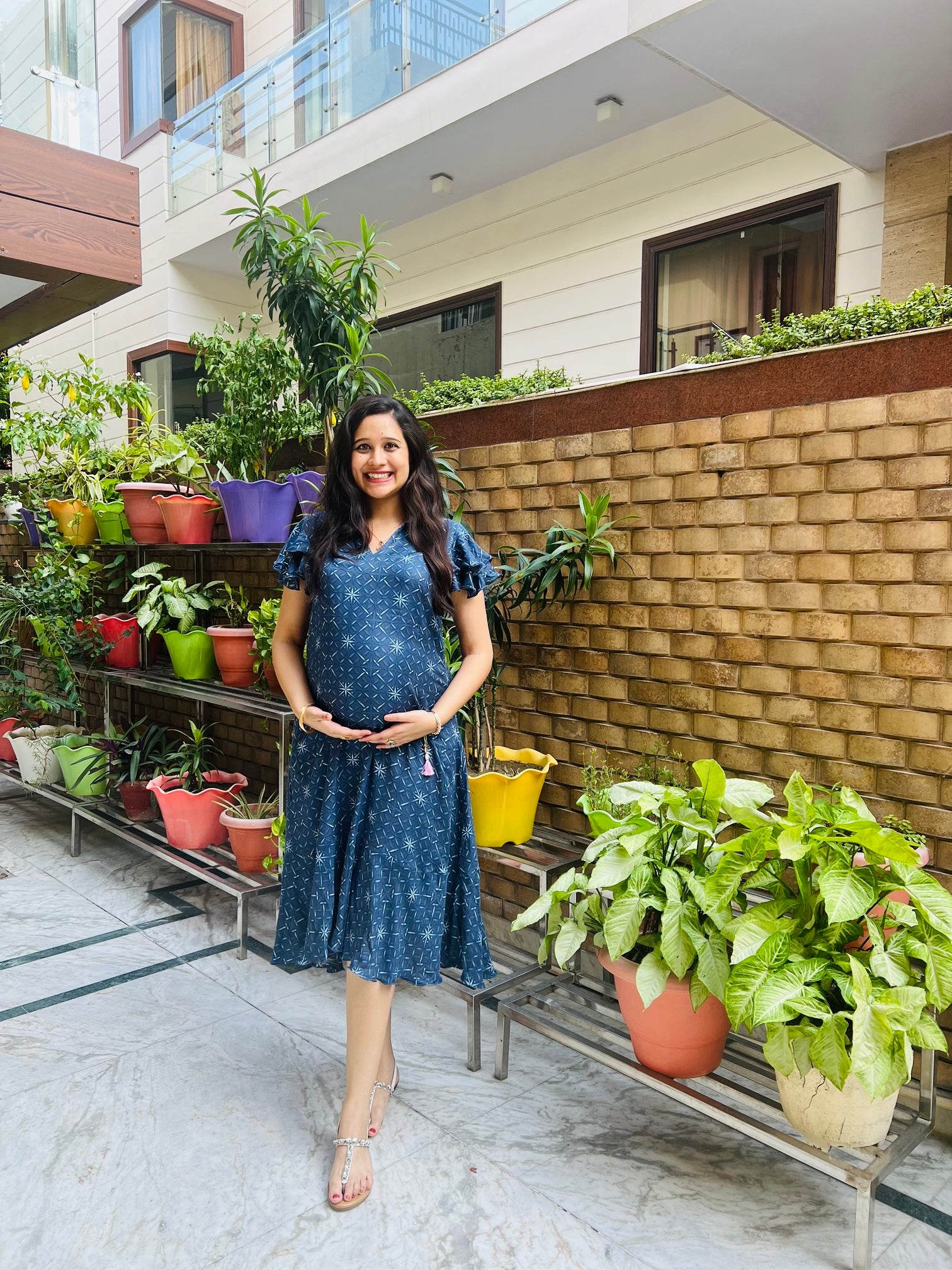 Indigo Maternity Midi