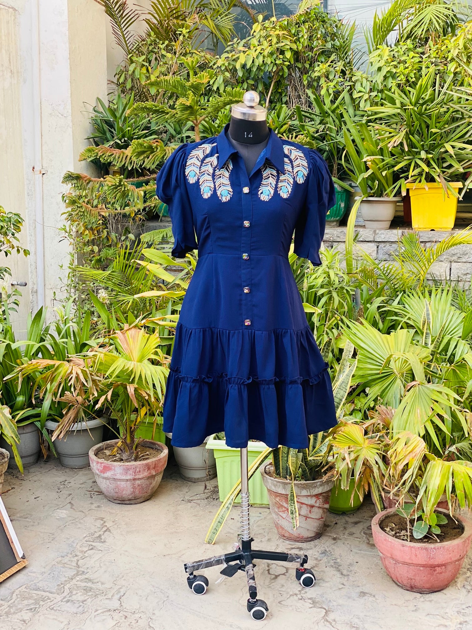 Navy Blue Shirt Dress