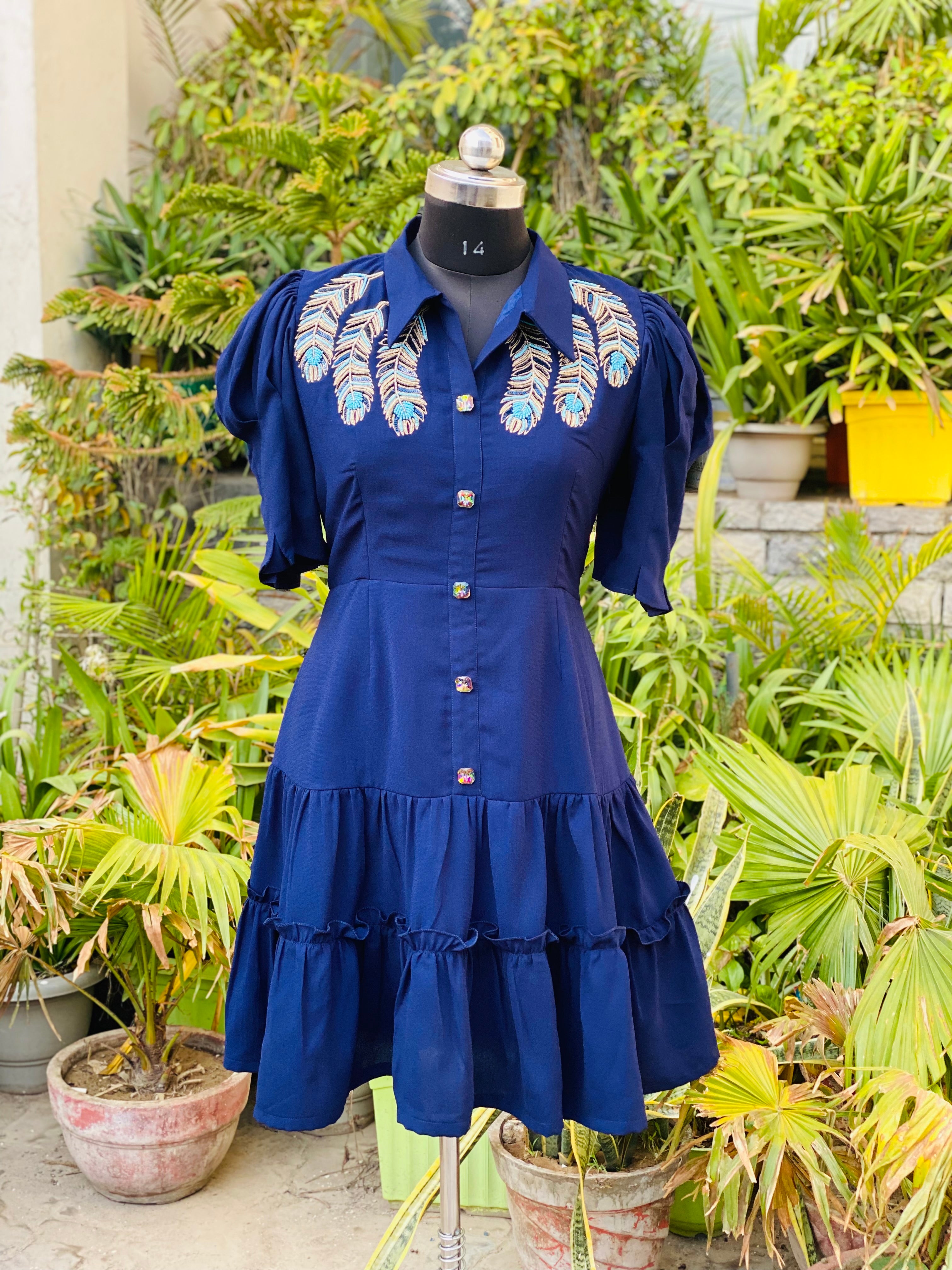 Navy Blue Shirt Dress