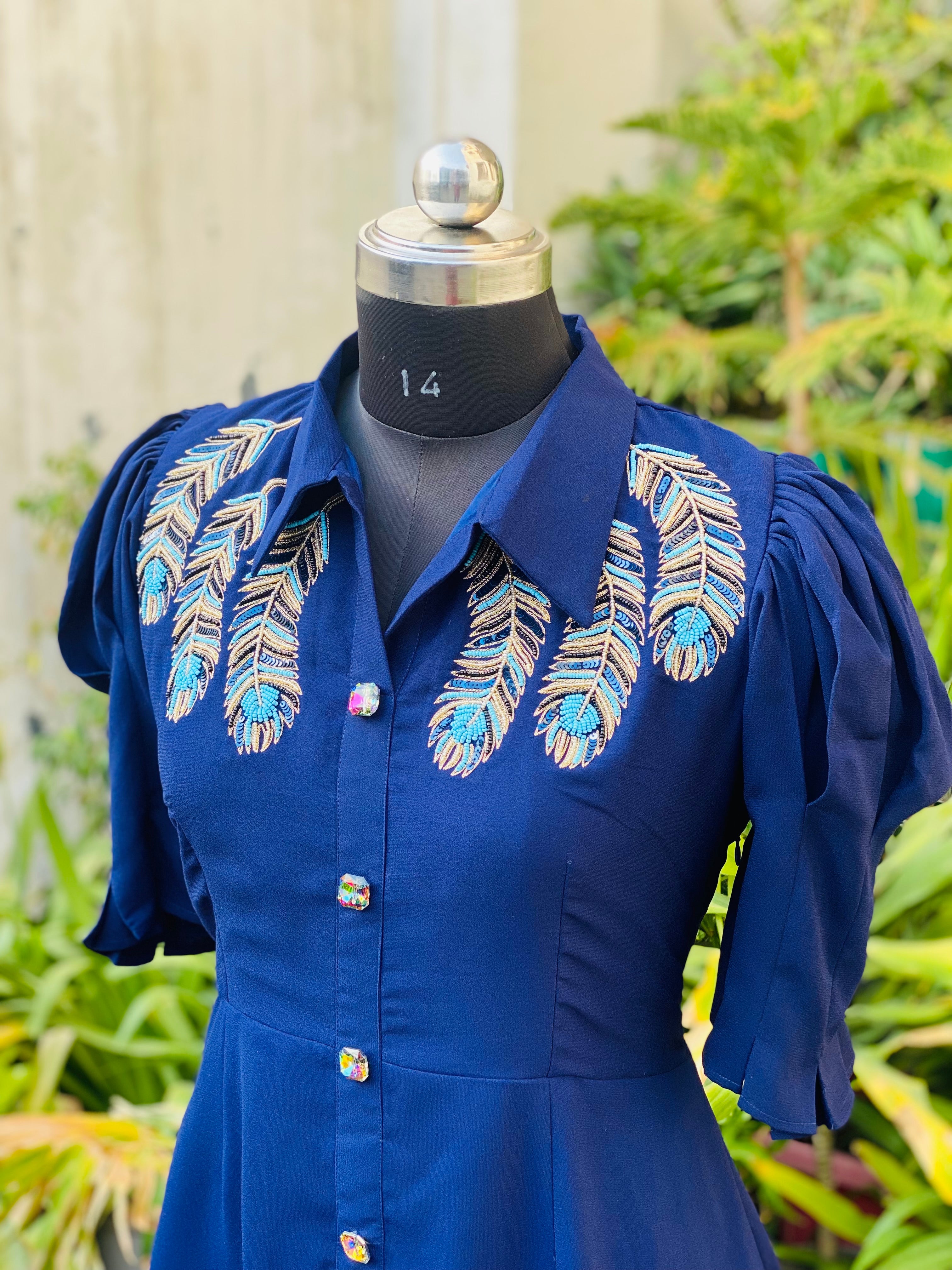 Navy Blue Shirt Dress