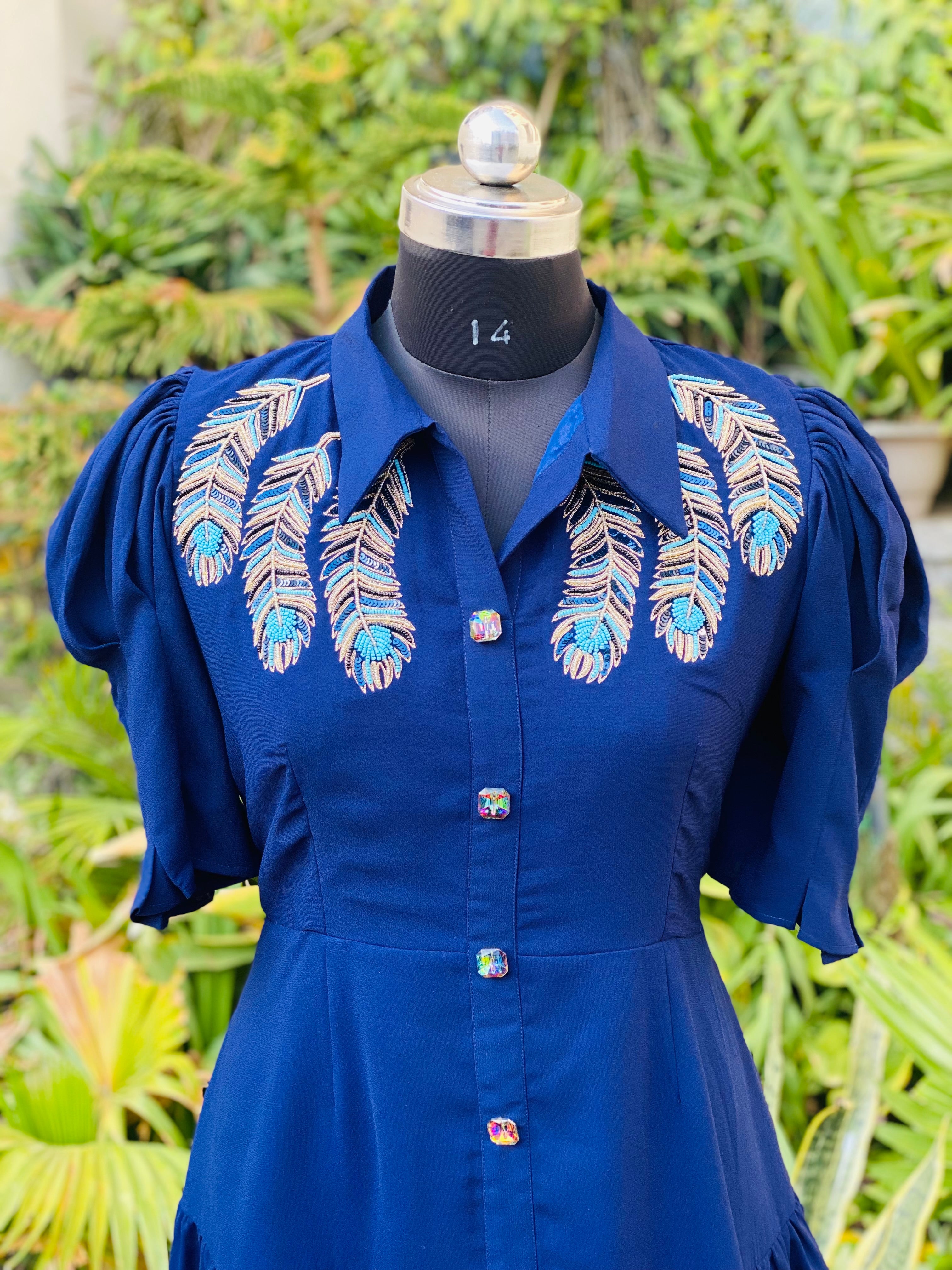 Navy Blue Shirt Dress