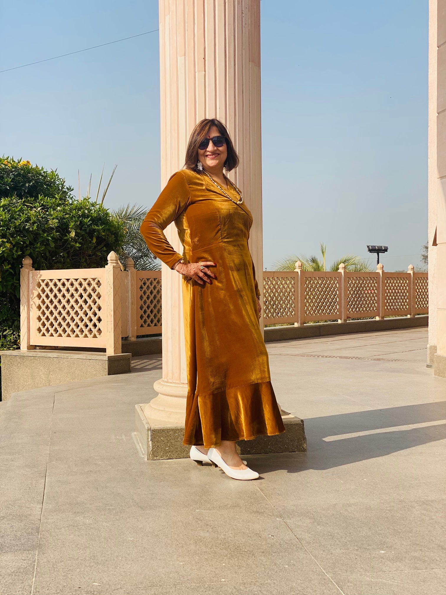 Brown Velvet Midi