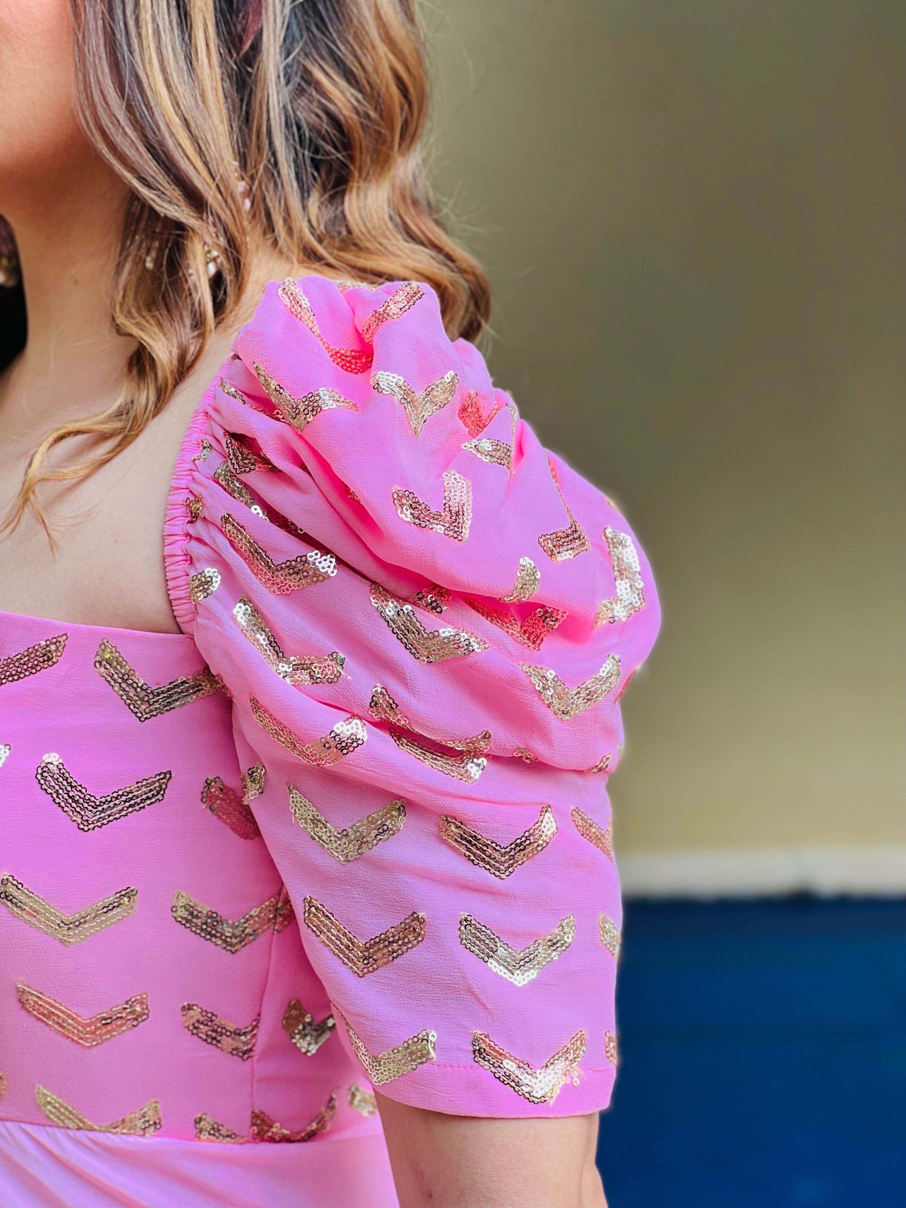 Baby Pink Karwachauth Drape