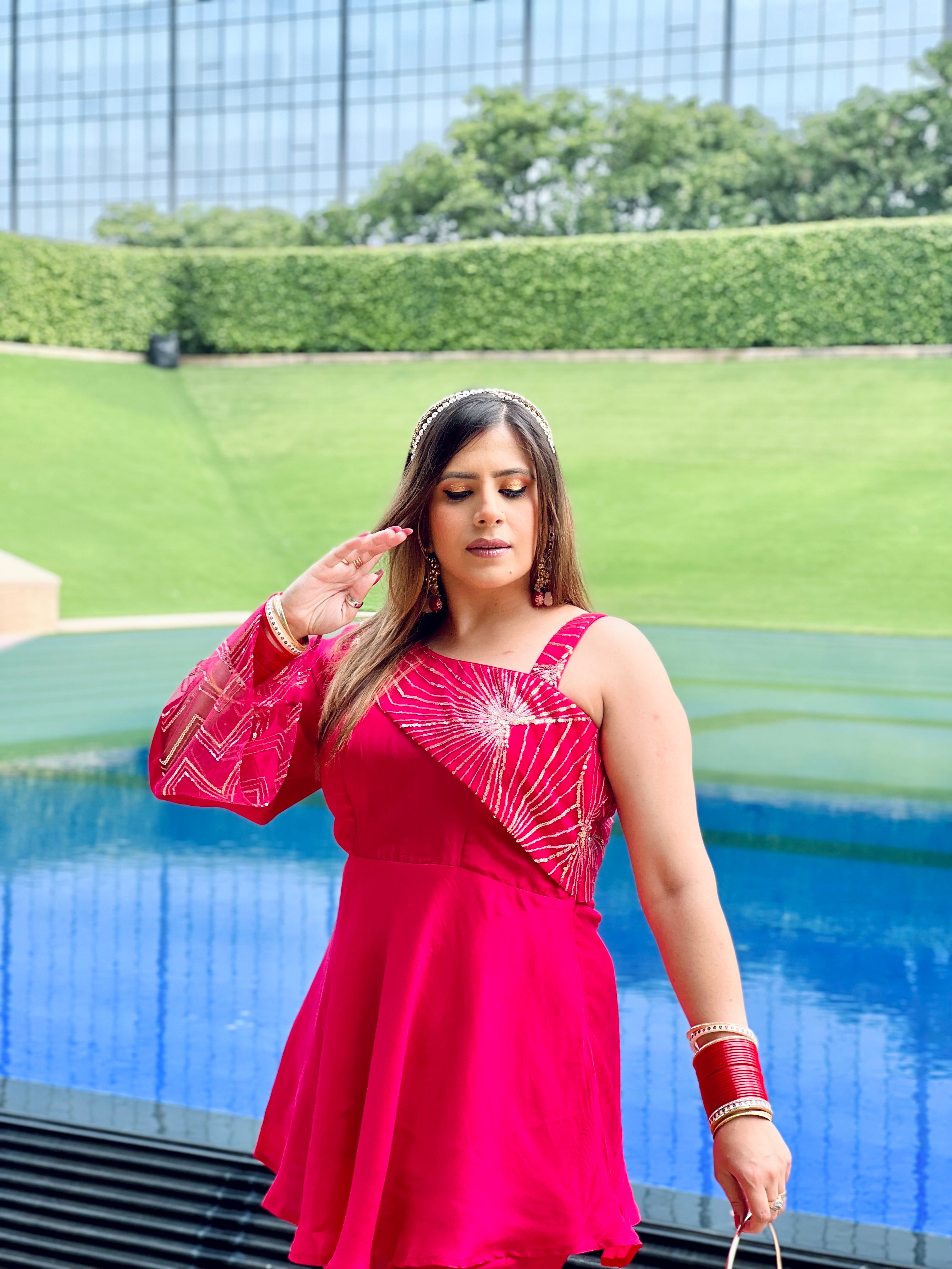 Pink Embroidered Co-Ord Set