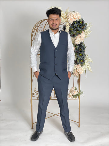 Menswear Grey Waistcoat Set