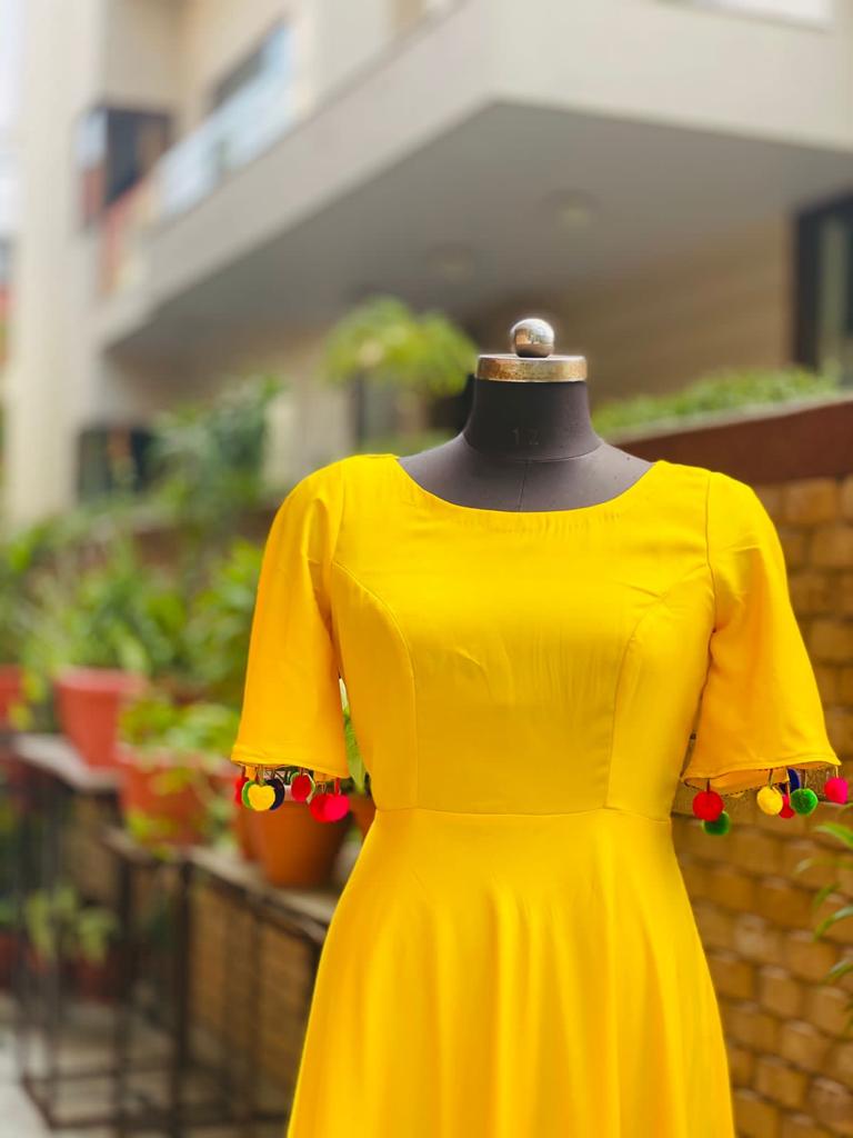 Sunshine Yellow Haldi Maxi