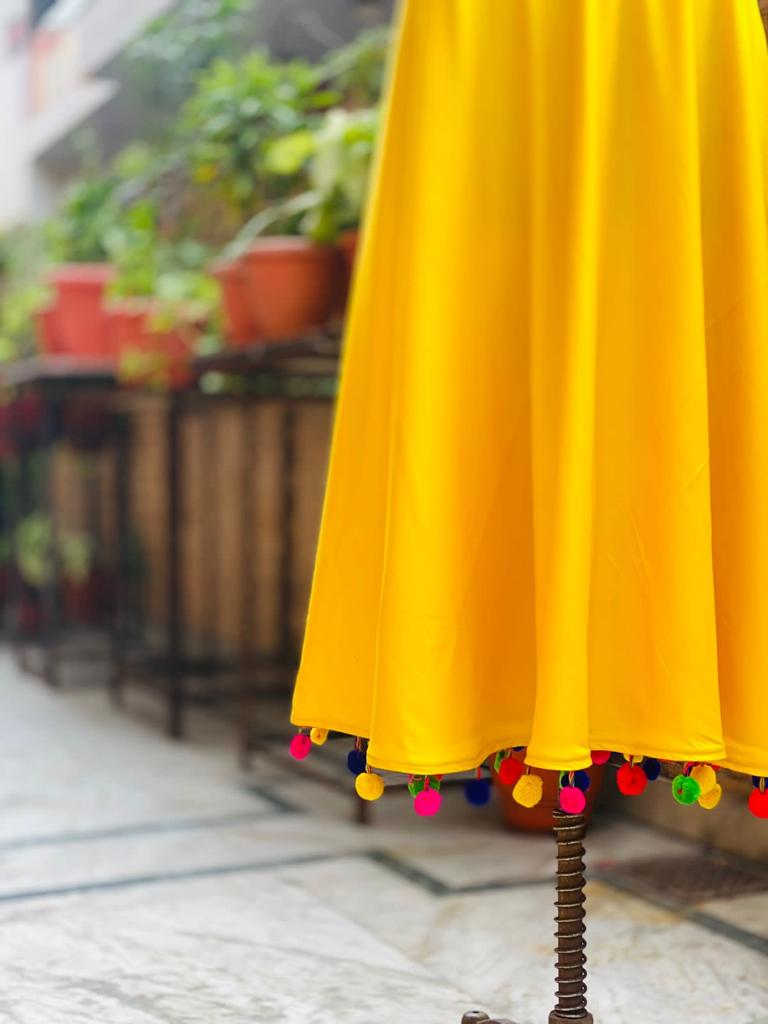 Sunshine Yellow Haldi Maxi