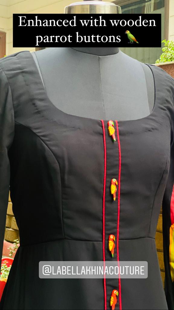 Black Handpainted Dress