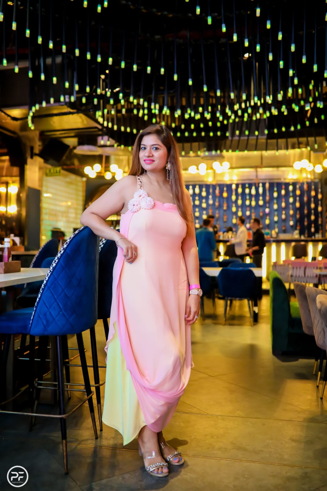 Pink Georgette Drape