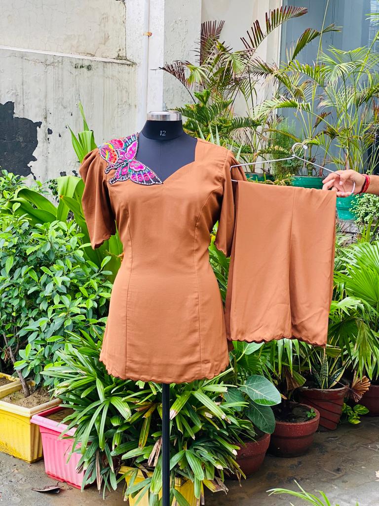 Brown Butterfly Co-Ord Set