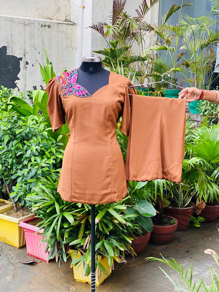 Brown Butterfly Co-Ord Set