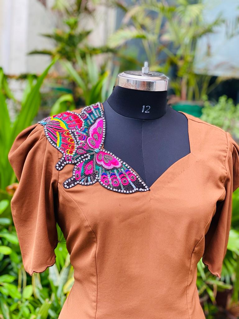 Brown Butterfly Co-Ord Set