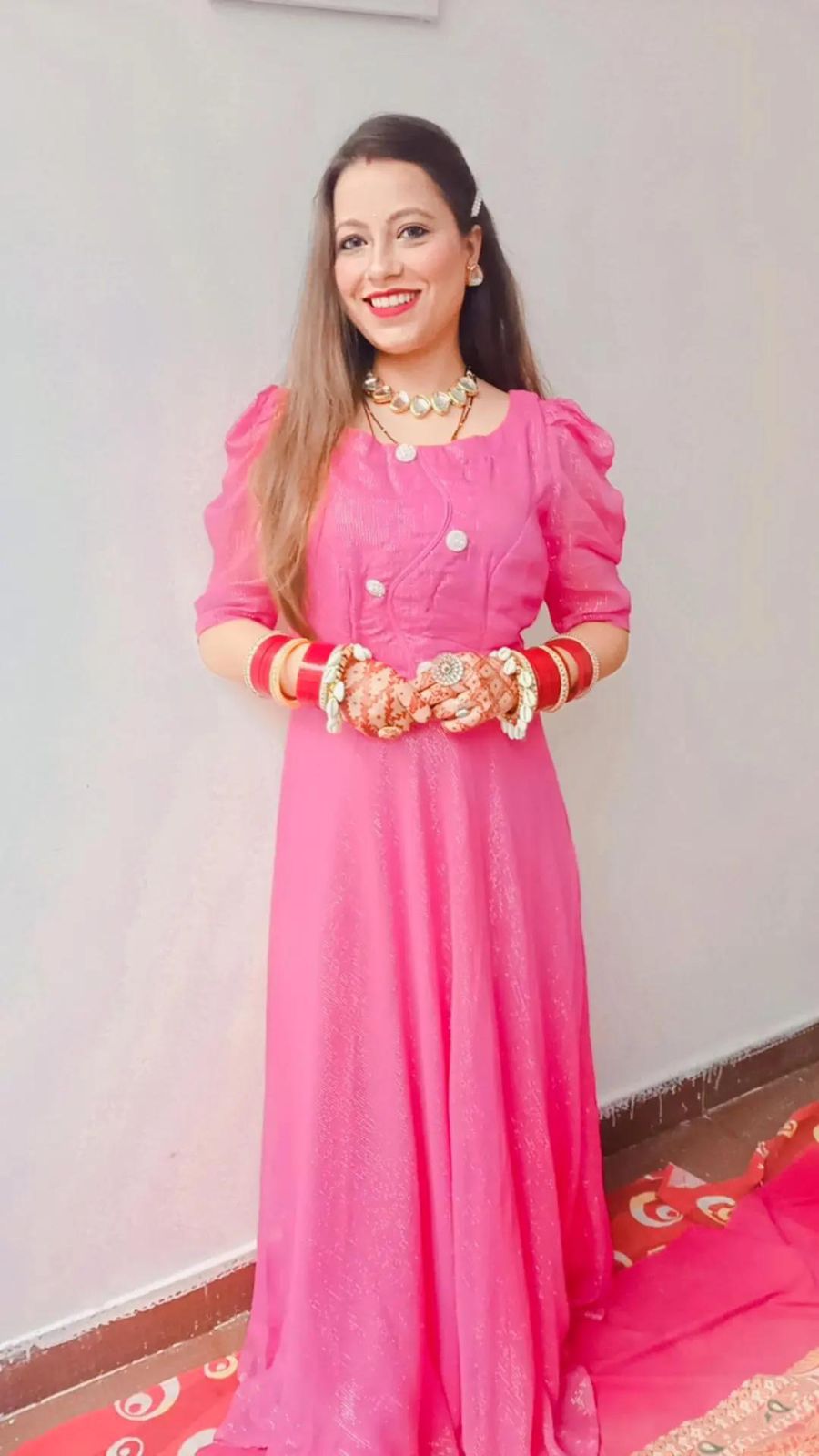 Bubblegum Pink Lurex Maxi