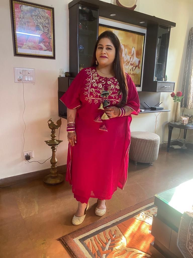 Hot Pink Kaftaan Co-Ord Set