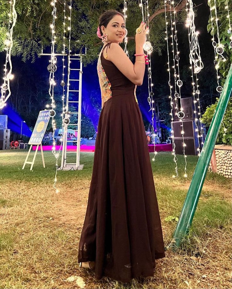 Brown Ethnic Jumpsuit