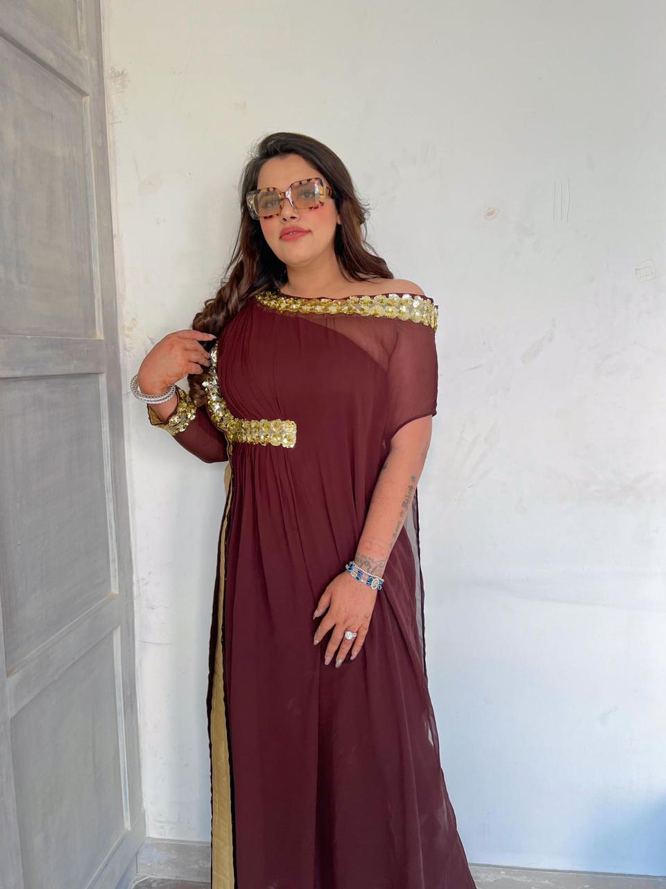 Brown TT Drape