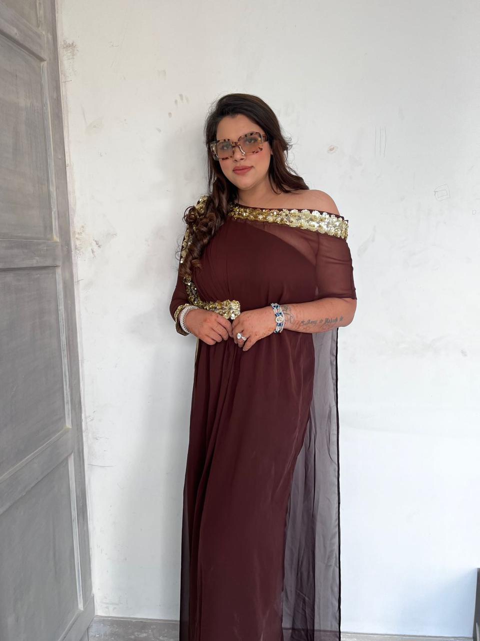 Brown TT Drape