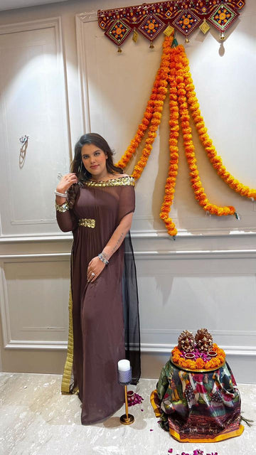 Brown TT Drape