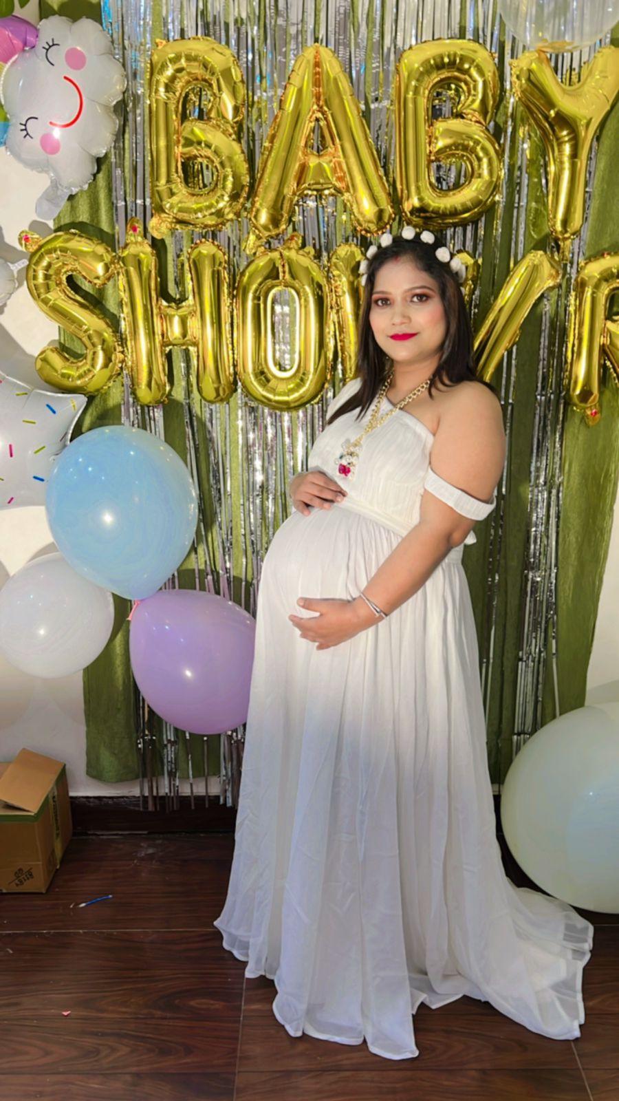 White Off Shouder Gown