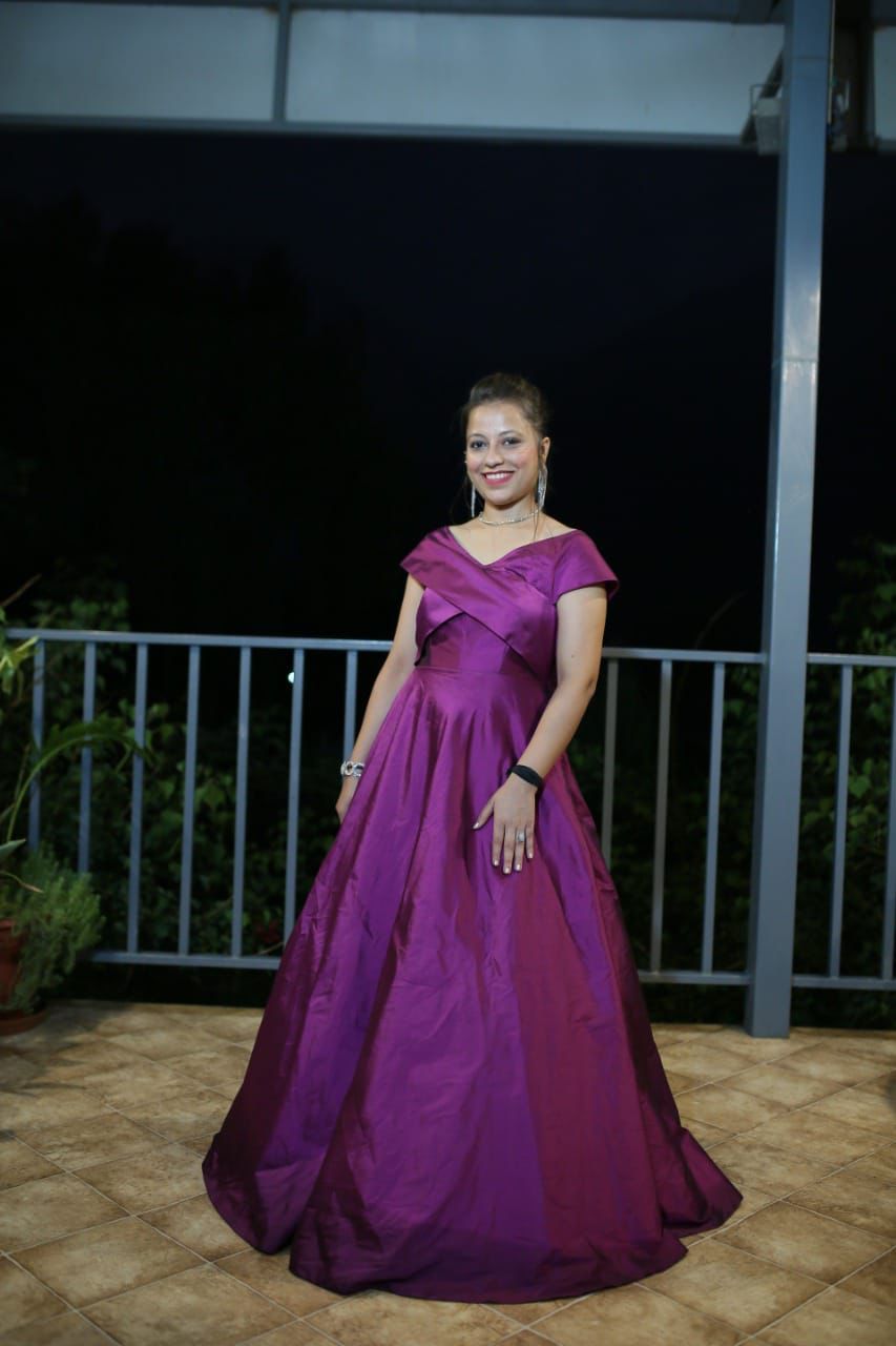 Wine Silk Gown