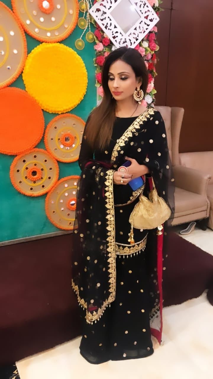 Black Embroidered Suit