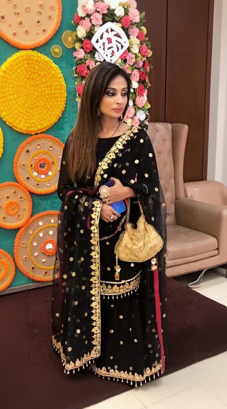 Black Embroidered Suit