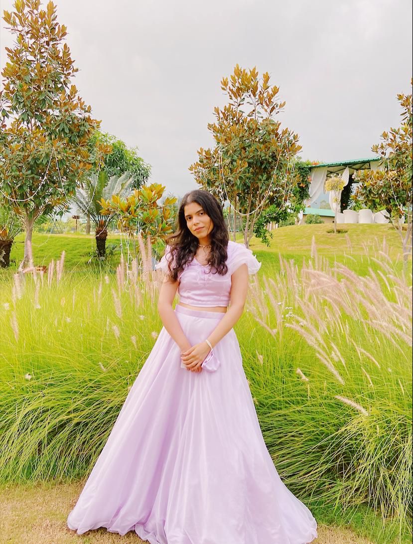 Lilac Organza Lehenga