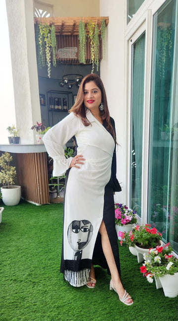 Monochrome Maxi Dress