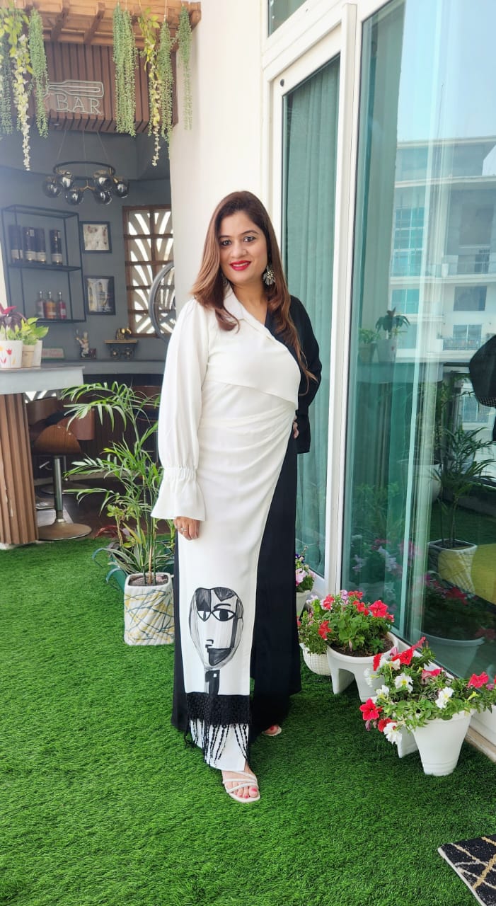 Monochrome Maxi Dress