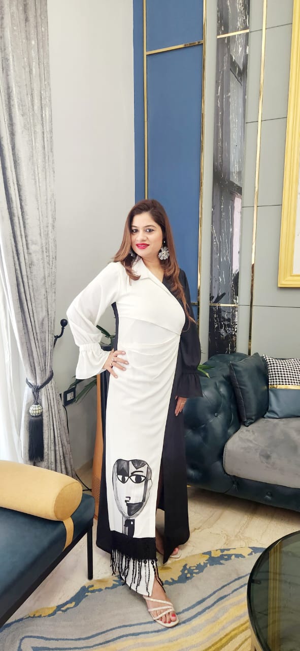 Monochrome Maxi Dress