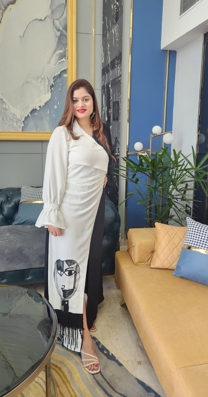 Monochrome Maxi Dress