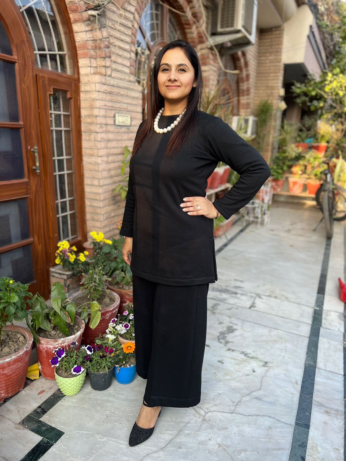 Black Woolen Co-ord Set