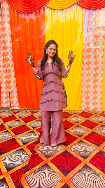 Mauve Silk Co-Ord Set