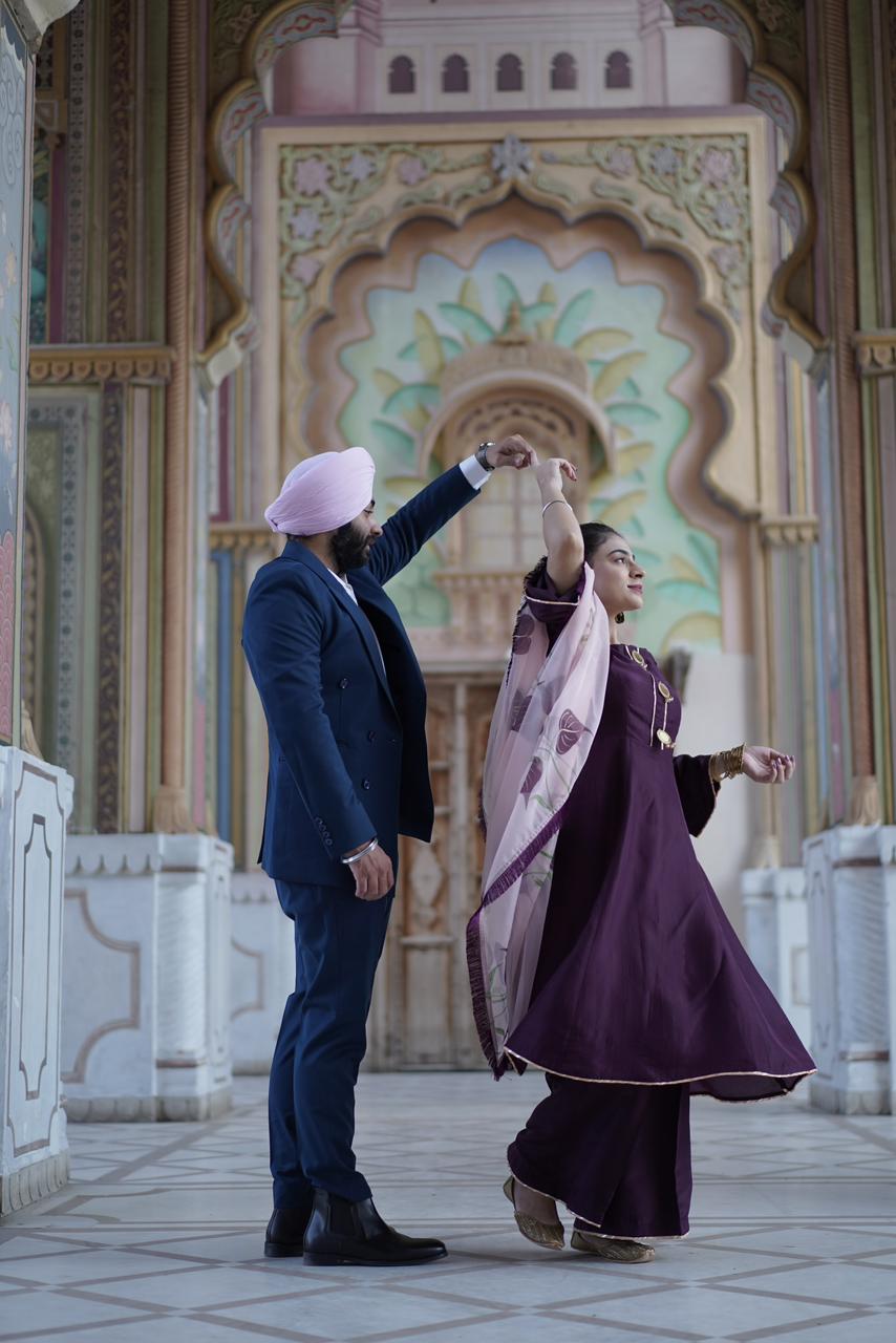 Dark Purple Silk Suit