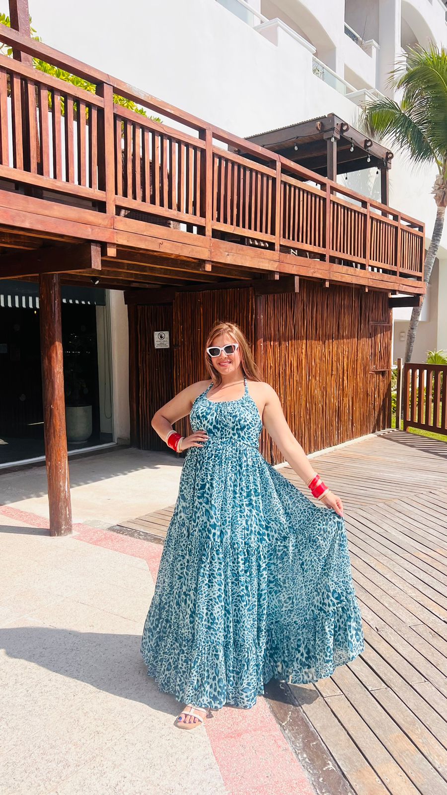 Sky Blue Cheetah Maxi