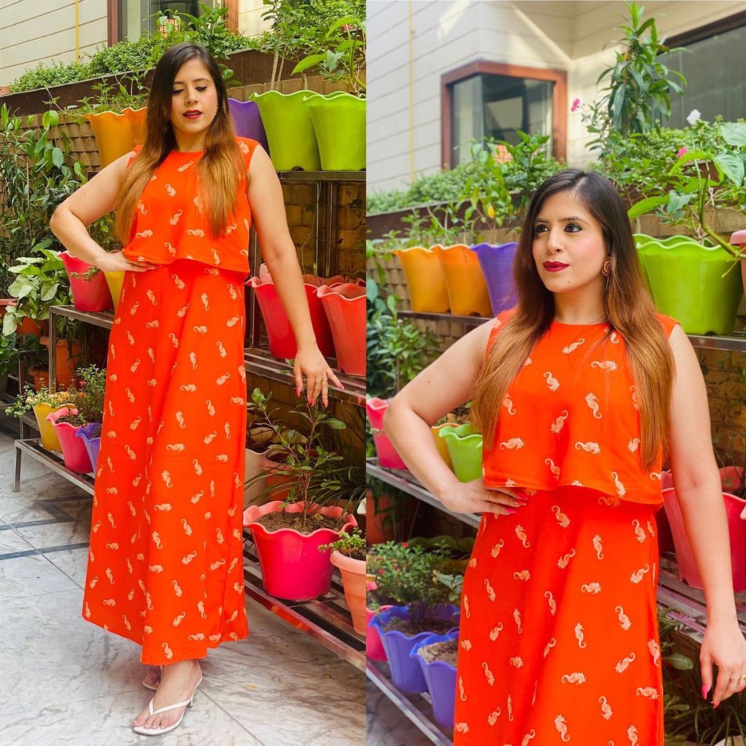 Orange Sea Horse Maxi