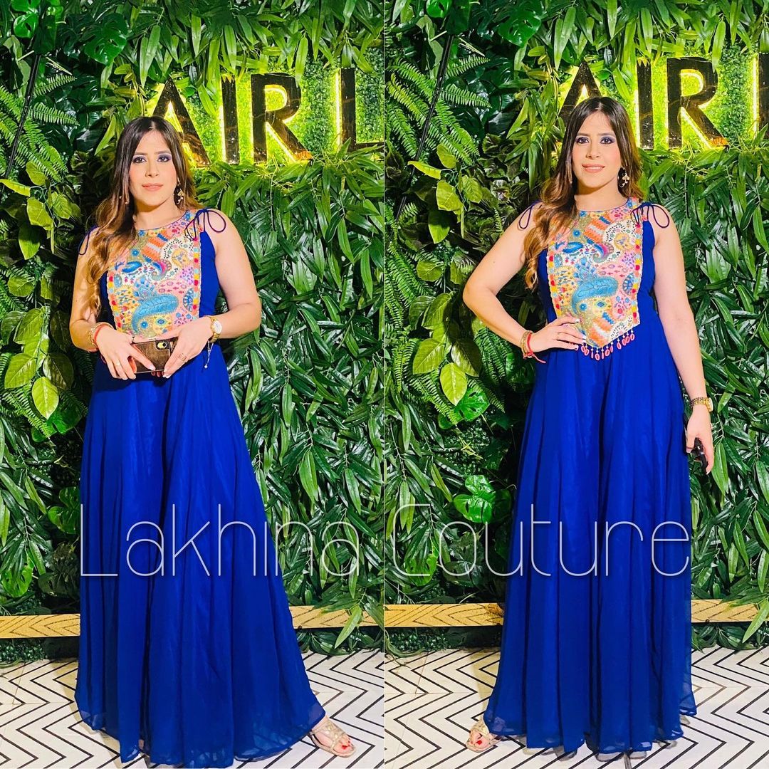 Royal Blue Ethnic Jumpsuit