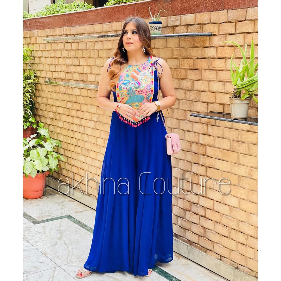 Royal Blue Ethnic Jumpsuit